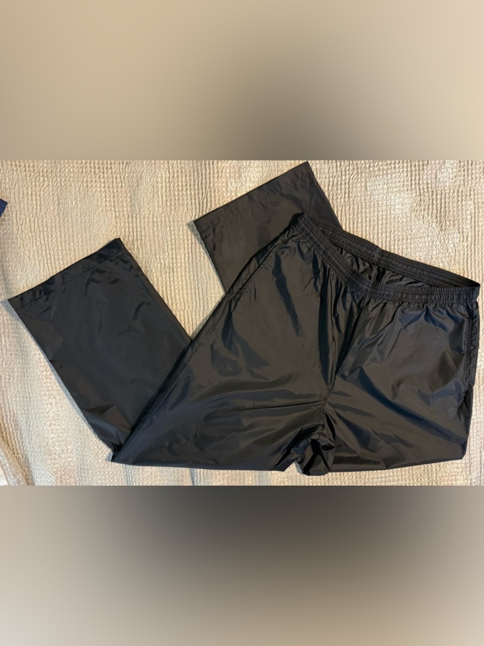 EUC 💀 Los Angeles Apparel Nylon Track Pants XL Made USA Minimalist Black
